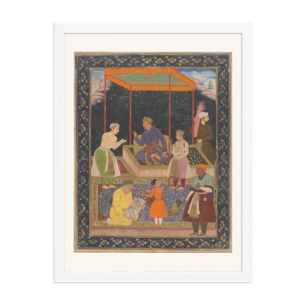 The Elderly Akbar Receives Murtaza Khan | Restored Mughal Wall Art — view 6