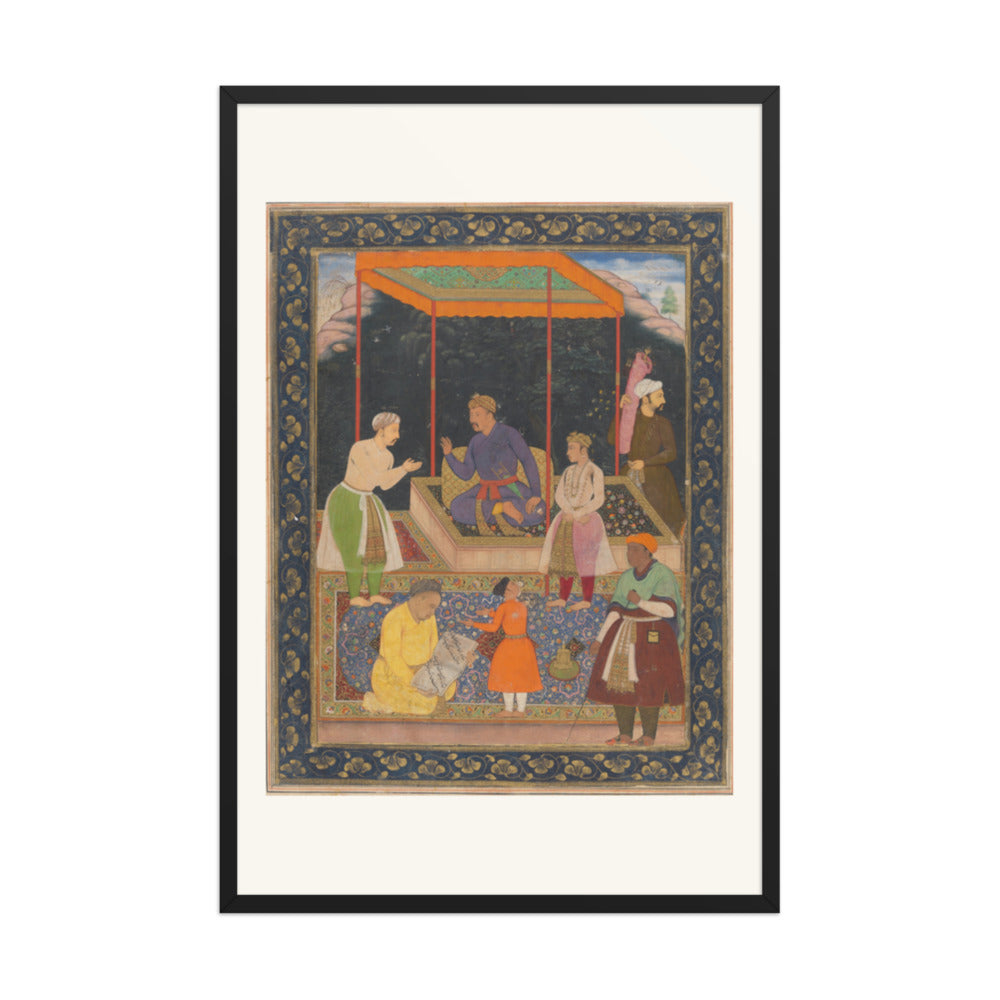 The Elderly Akbar Receives Murtaza Khan | Restored Mughal Wall Art — view 7