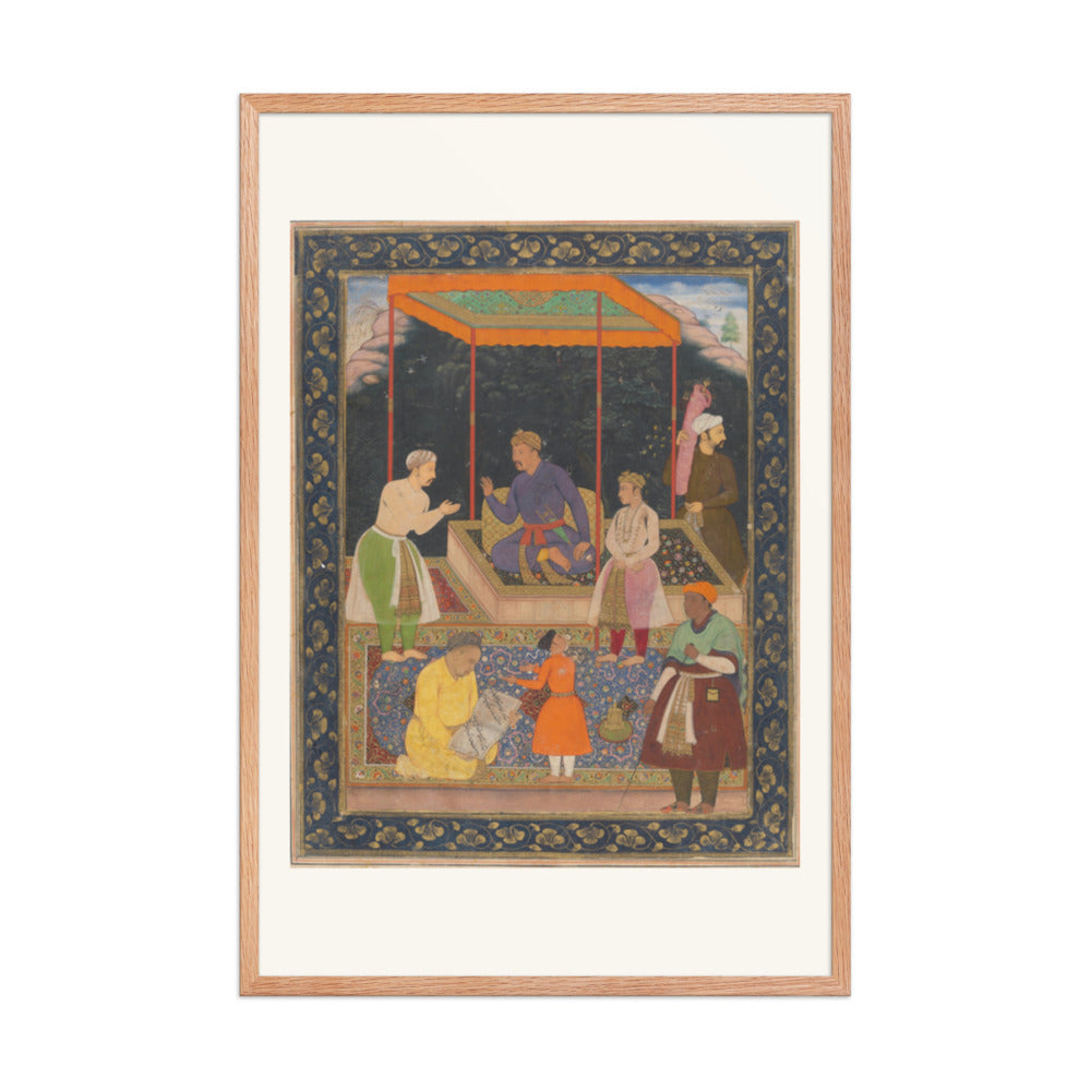 The Elderly Akbar Receives Murtaza Khan | Restored Mughal Wall Art — view 8