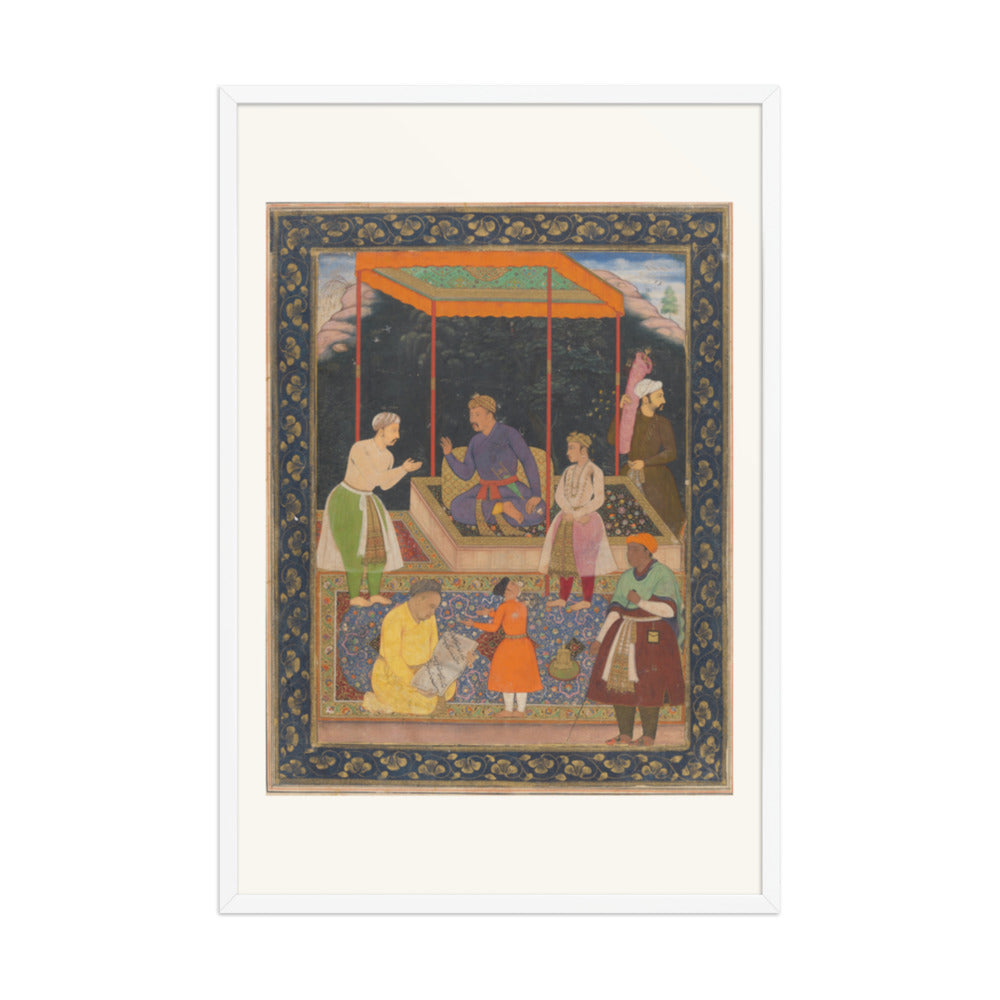 The Elderly Akbar Receives Murtaza Khan | Restored Mughal Wall Art — view 9