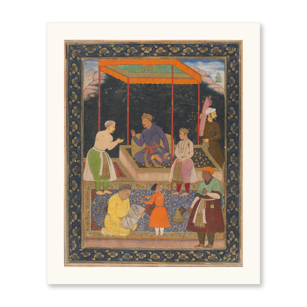 The Elderly Akbar Receives Murtaza Khan | Restored Mughal Wall Art — view 10