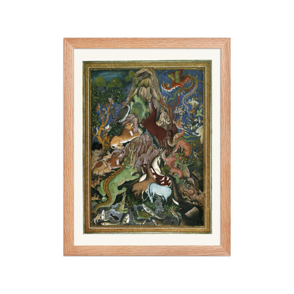 The Crow Addresses the Animals — Fable Painting | Restored Mughal Wall Art — view 4