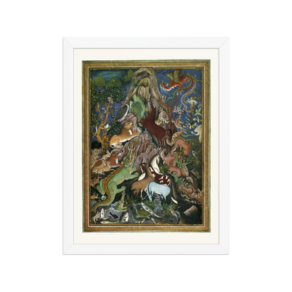 The Crow Addresses the Animals — Fable Painting | Restored Mughal Wall Art — view 6