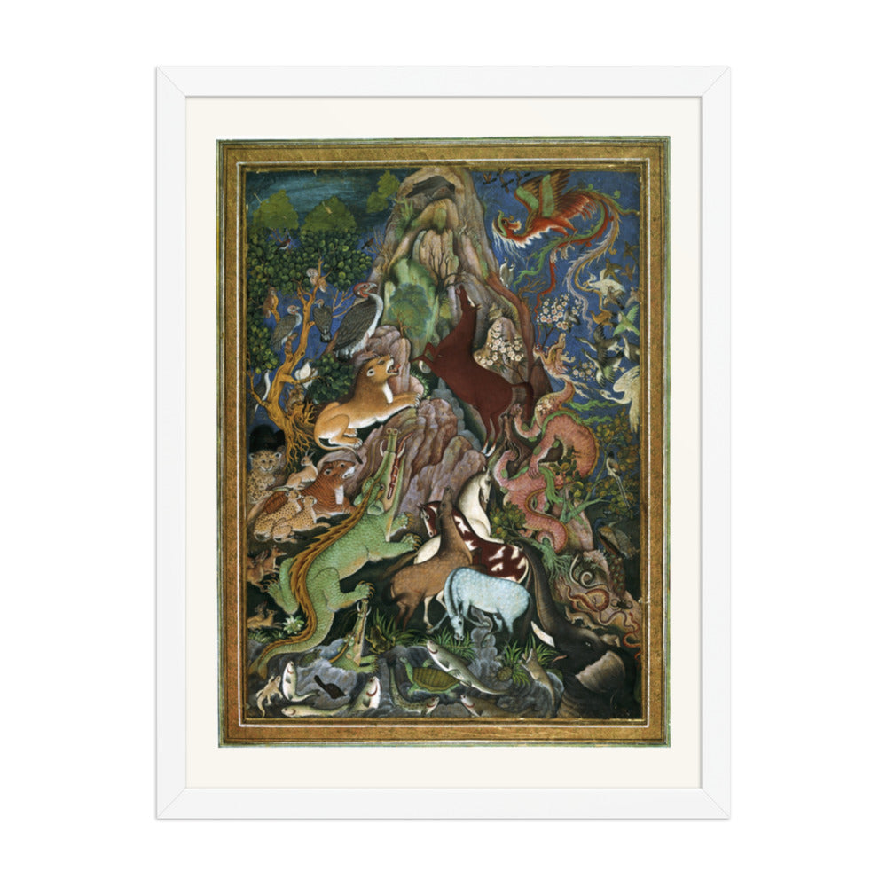 The Crow Addresses the Animals — Fable Painting | Restored Mughal Wall Art — view 5