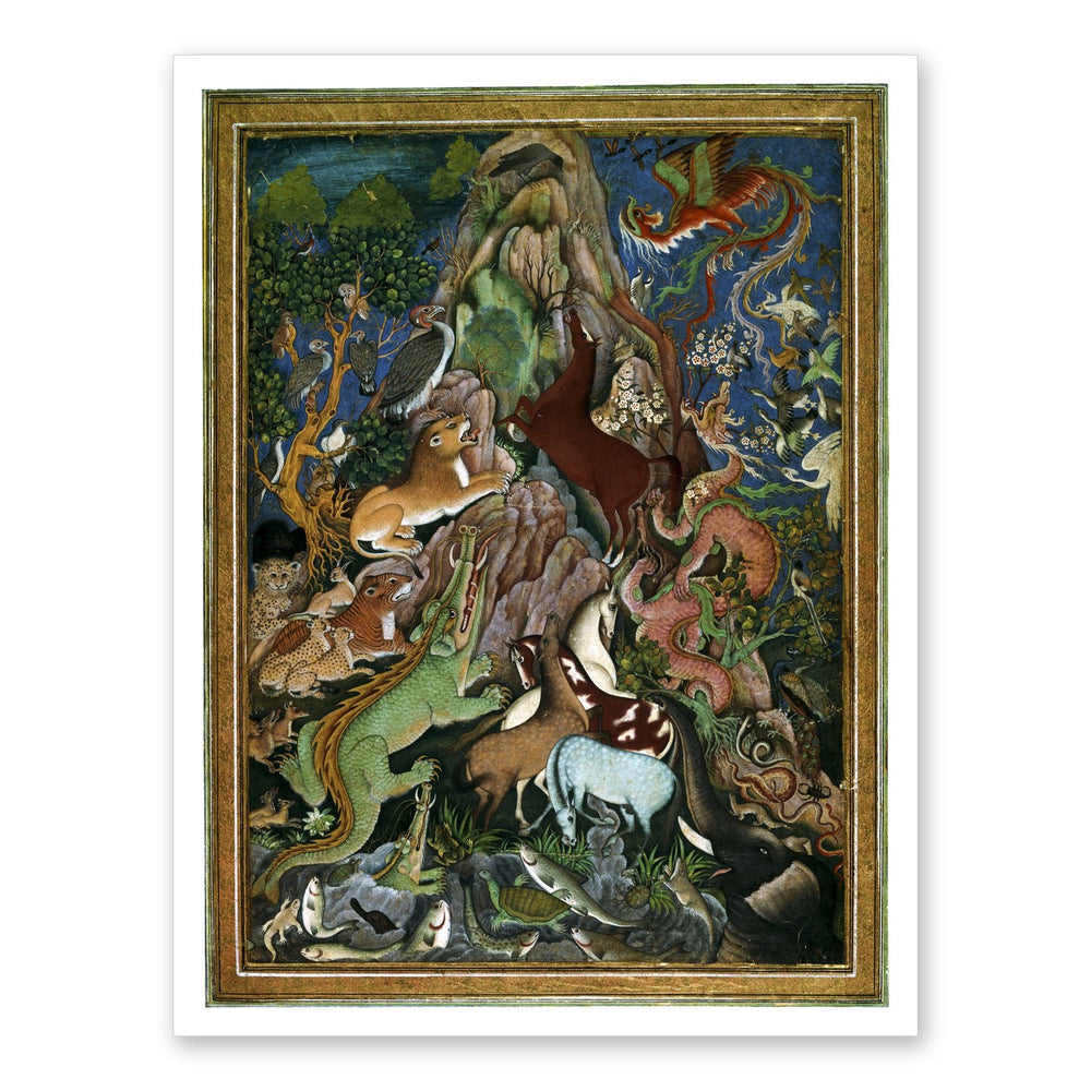 The Crow Addresses the Animals — Fable Painting | Restored Mughal Wall Art — view 7