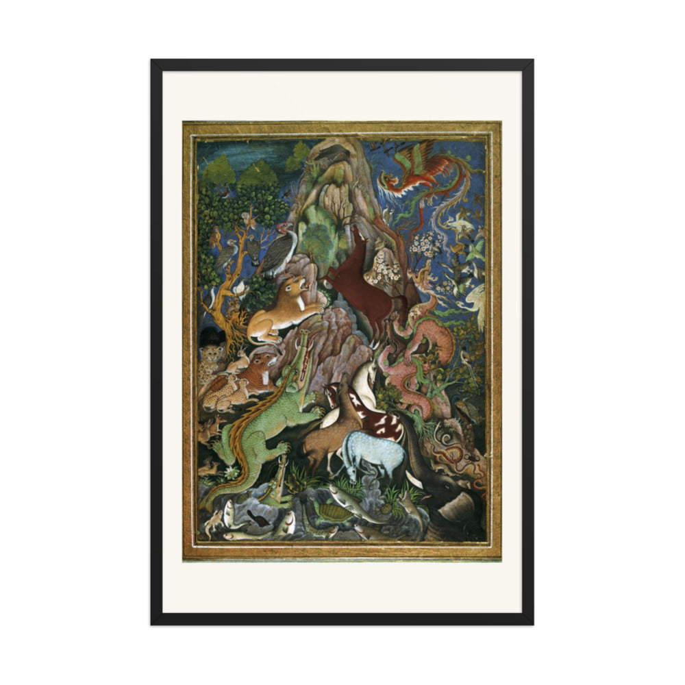 The Crow Addresses the Animals — Fable Painting | Restored Mughal Wall Art — view 7