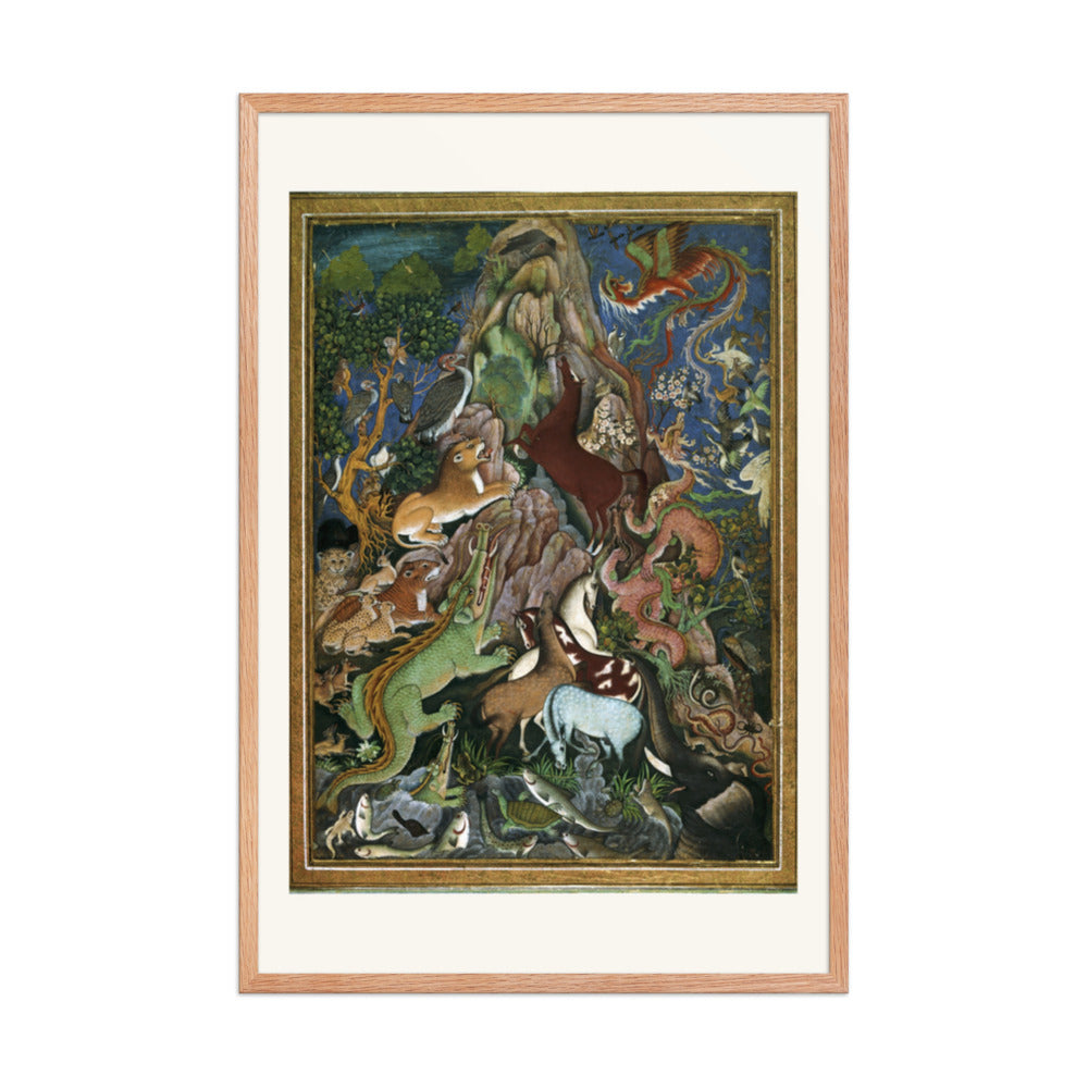 The Crow Addresses the Animals — Fable Painting | Restored Mughal Wall Art — view 8