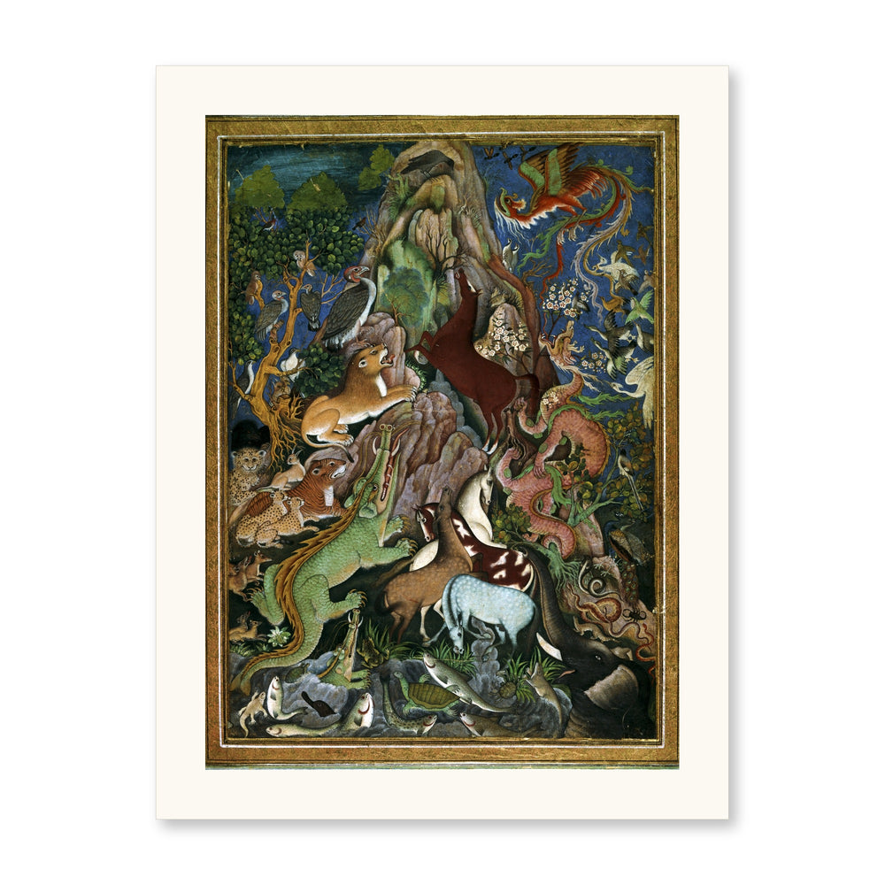 The Crow Addresses the Animals — Fable Painting | Restored Mughal Wall Art — view 10