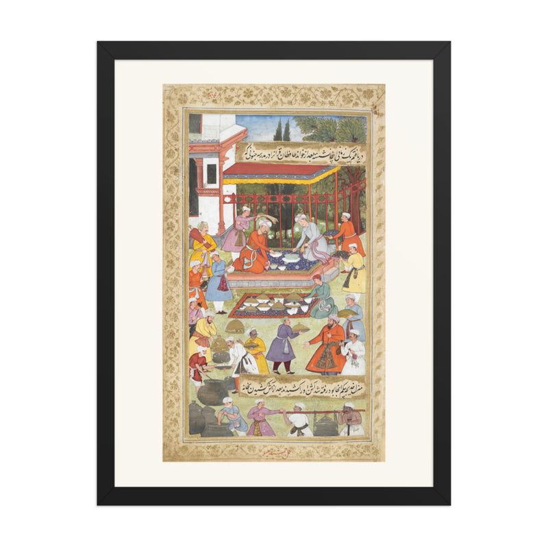 Palace Celebration — Restored Mughal Wall Art