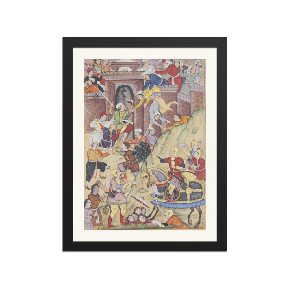 Timur's Army Attacks the Fortress of Herat | Restored Mughal Wall Art — view 2