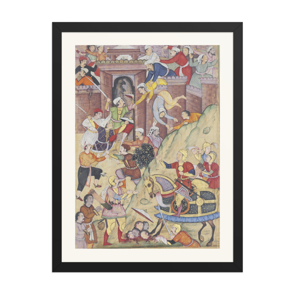 Timur's Army Attacks the Fortress of Herat | Restored Mughal Wall Art — view 1