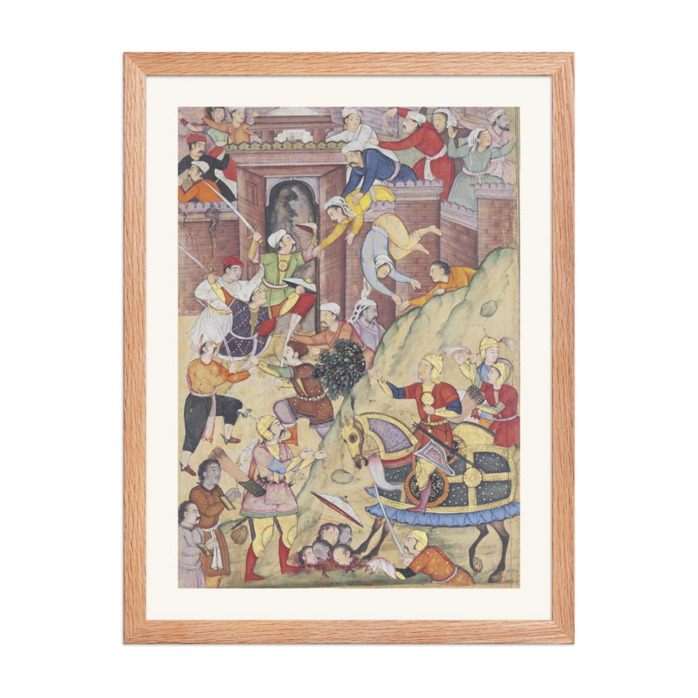 Timur's Army Attacks the Fortress of Herat | Restored Mughal Wall Art — view 3