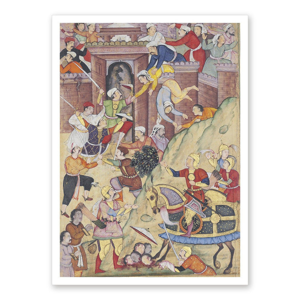 Timur's Army Attacks the Fortress of Herat | Restored Mughal Wall Art — view 7