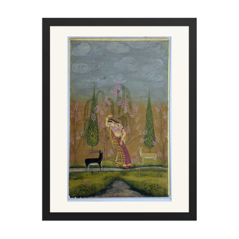 Todi Ragini — Ragamala Painting | Restored Mughal Wall Art