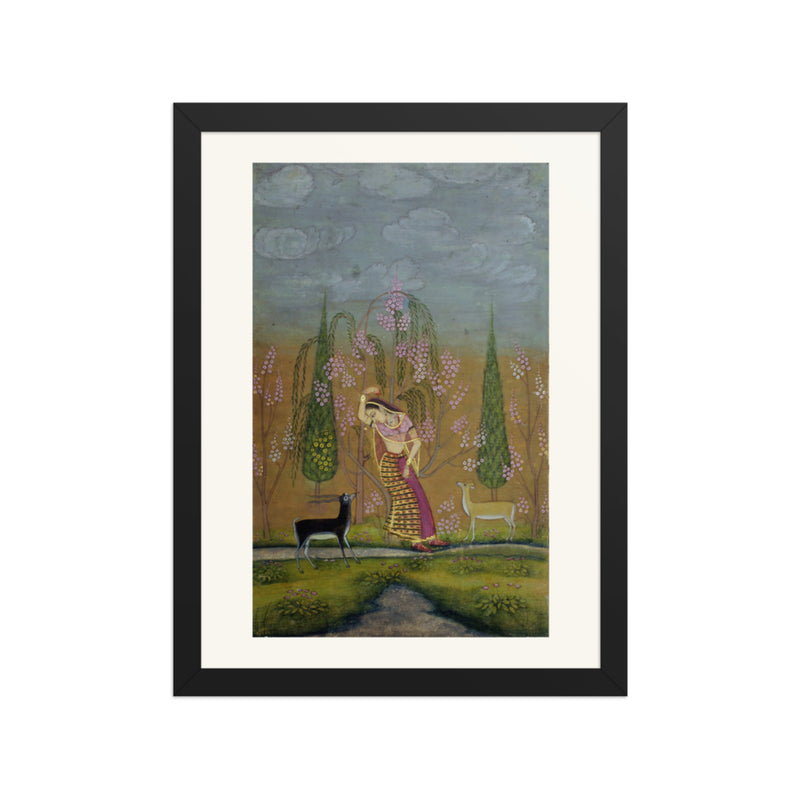 Todi Ragini — Ragamala Painting | Restored Mughal Wall Art