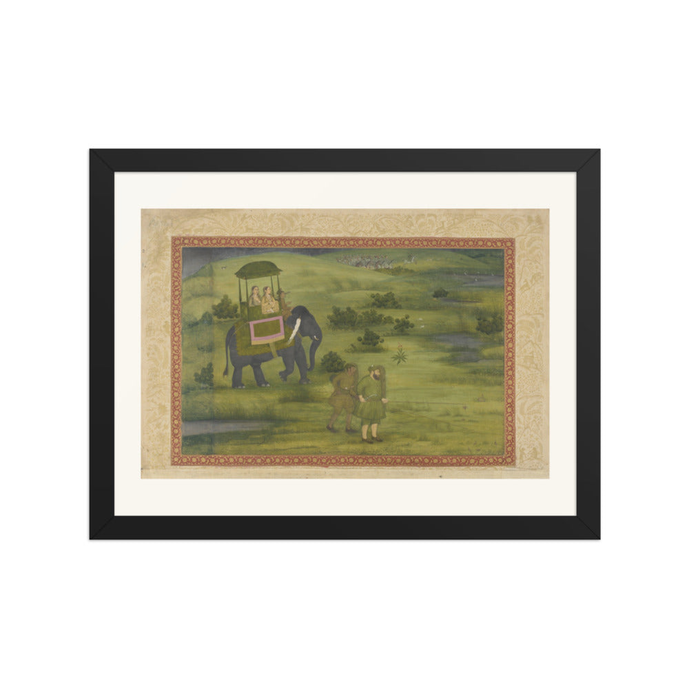 Two Princesses Hunting Game Birds — St. Petersburg Album | Restored Mughal Wall Art — view 2
