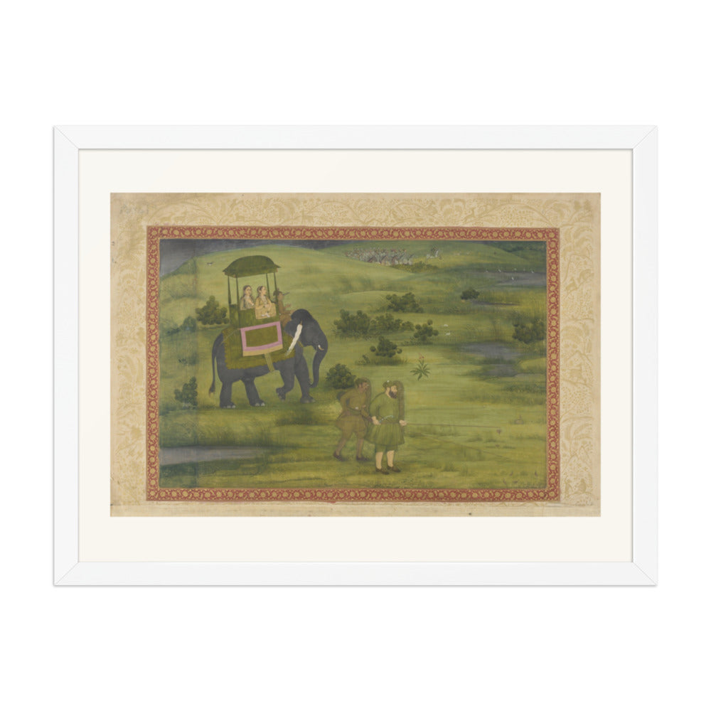 Two Princesses Hunting Game Birds — St. Petersburg Album | Restored Mughal Wall Art — view 5