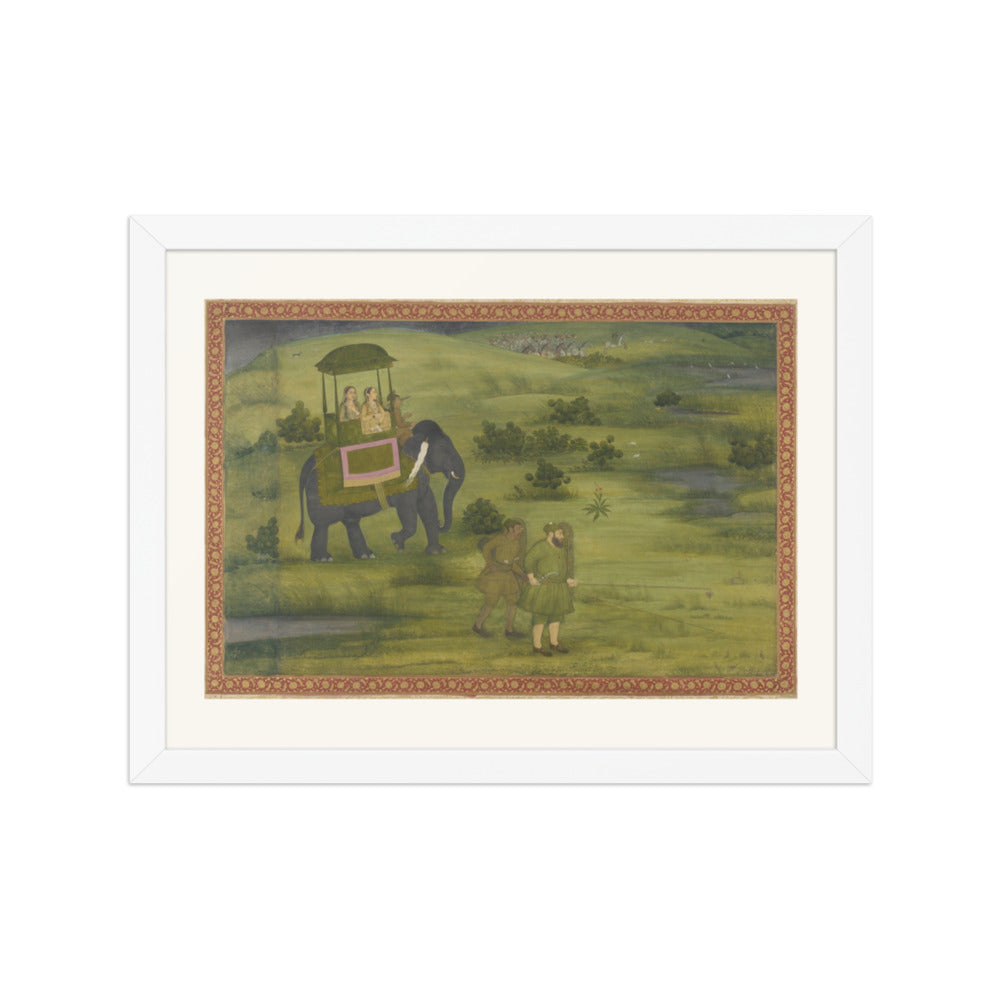 Two Princesses Hunting Game Birds — St. Petersburg Album | Restored Mughal Wall Art — view 3