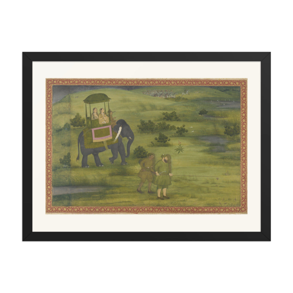 Two Princesses Hunting Game Birds — St. Petersburg Album | Restored Mughal Wall Art — view 4