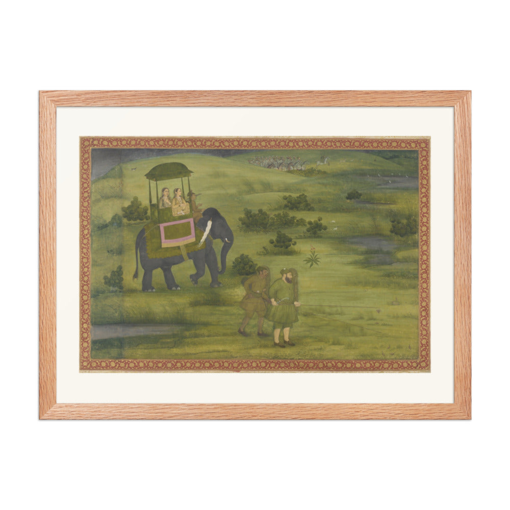 Two Princesses Hunting Game Birds — St. Petersburg Album | Restored Mughal Wall Art — view 5