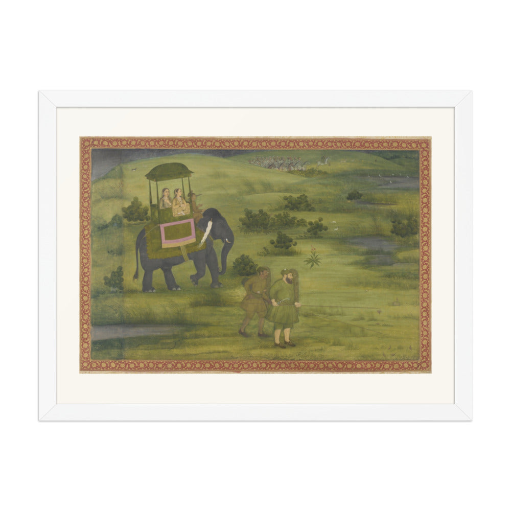 Two Princesses Hunting Game Birds — St. Petersburg Album | Restored Mughal Wall Art — view 6