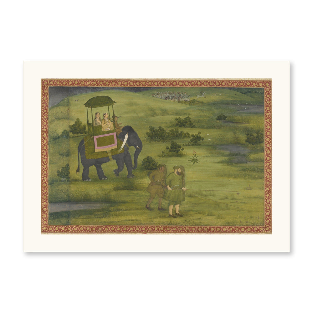 Two Princesses Hunting Game Birds — St. Petersburg Album | Restored Mughal Wall Art — view 7