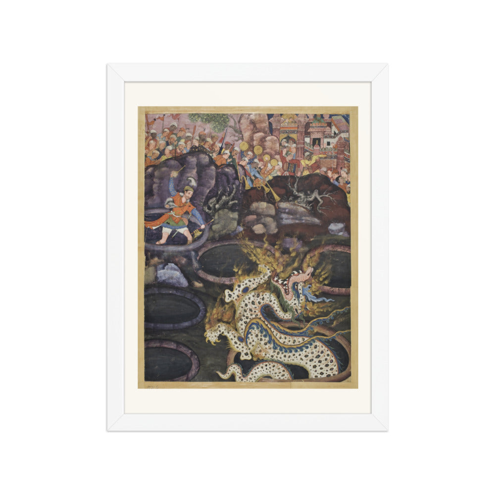 Umar Defeats a Dragon, by Daswanth | Restored Mughal Wall Art — view 6