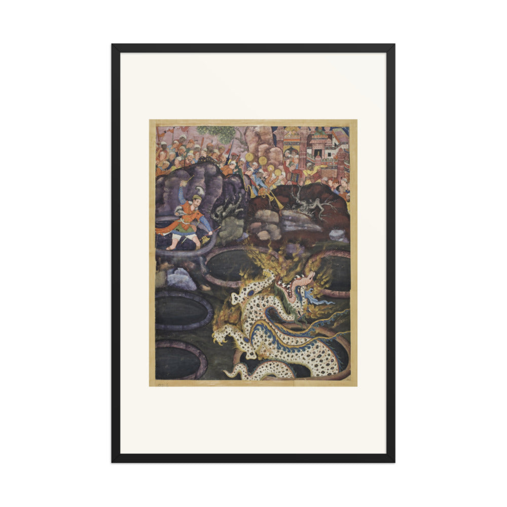 Umar Defeats a Dragon, by Daswanth | Restored Mughal Wall Art — view 8