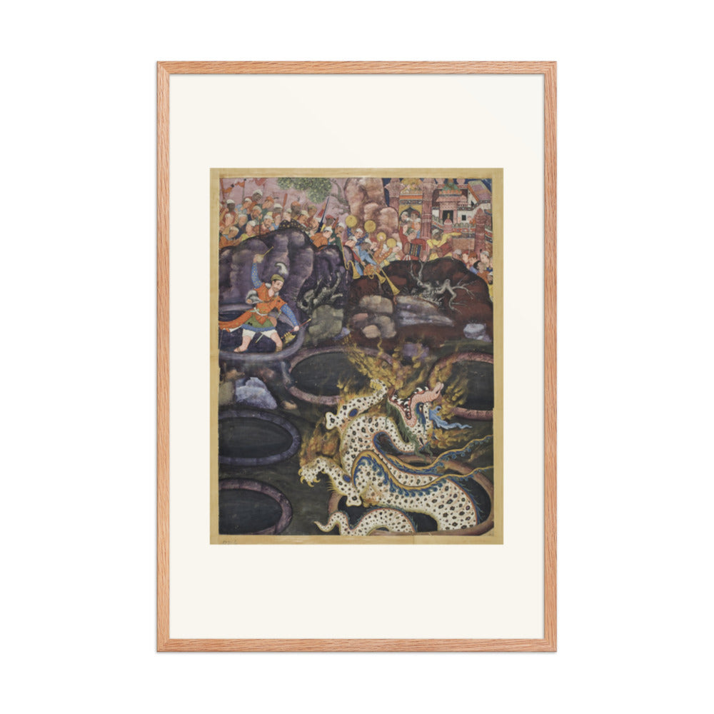 Umar Defeats a Dragon, by Daswanth | Restored Mughal Wall Art — view 9