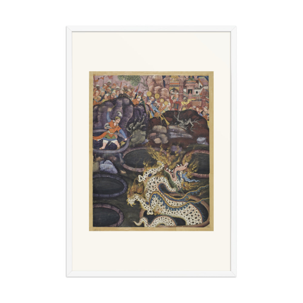Umar Defeats a Dragon, by Daswanth | Restored Mughal Wall Art — view 10