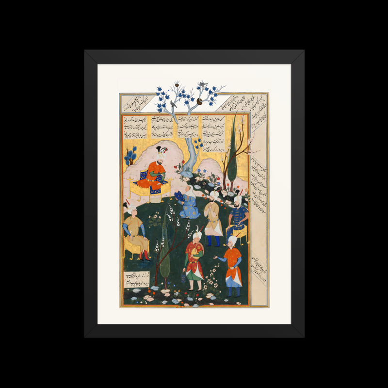 The Birth of Zal — Shahnama, 1576 | Restored Persian Wall Art