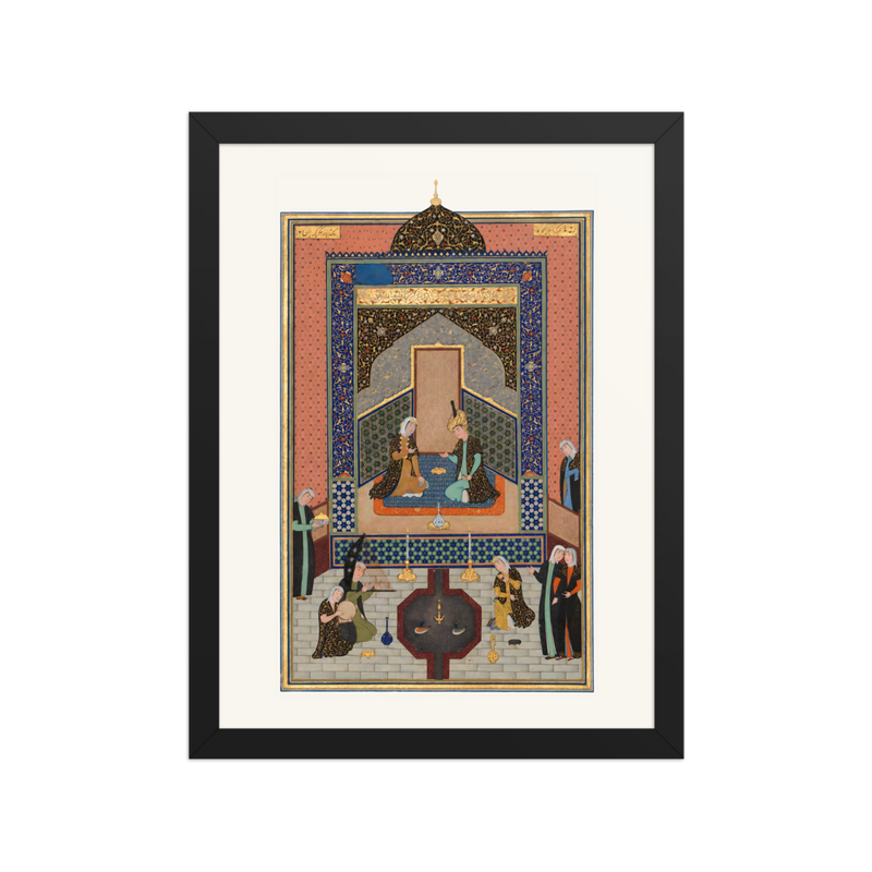 Bahram Gur in the Dark Palace on Saturday — Herat, 1525 | Restored Persian Wall Art