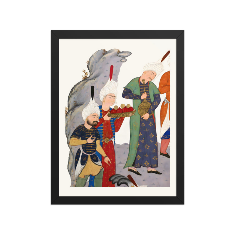 Gushtasp Proves His Archery before Caesar | Restored Persian Miniature