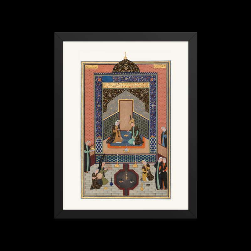 Bahram Gur in the Dark Palace on Saturday — Herat, 1525 | Restored Persian Wall Art