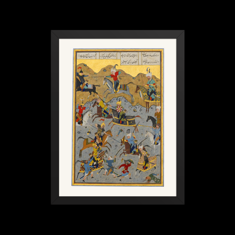 The Battle between Alexander and Darius — Herat, 1525 | Restored Persian Wall Art