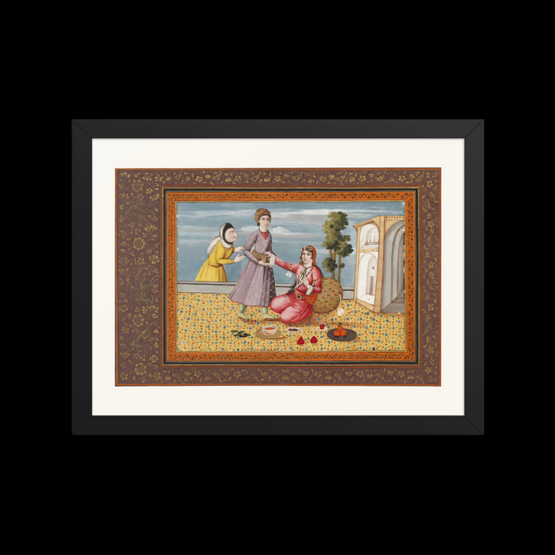 Siyavush in Sudaba's Chamber | Restored Persian Miniature