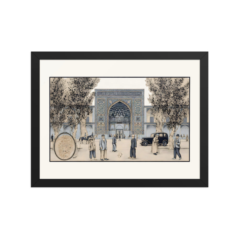 The Chahar Bagh Madrasa, Isfahan | Restored Qajar Painting