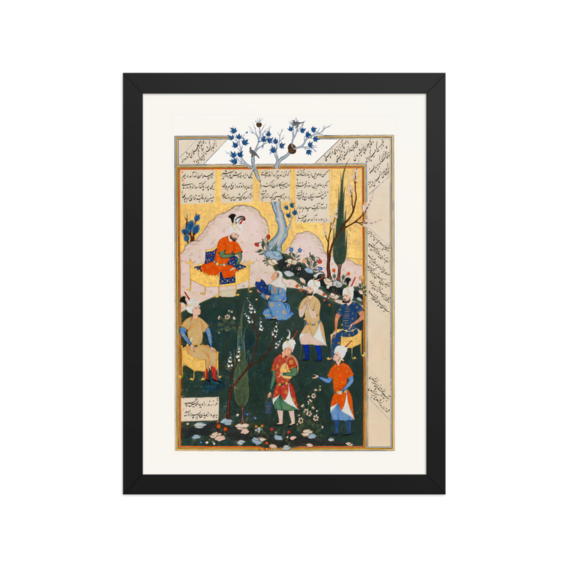 The Birth of Zal — Shahnama, 1576 | Restored Persian Wall Art