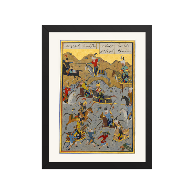 The Battle between Alexander and Darius — Herat, 1525 | Restored Persian Wall Art