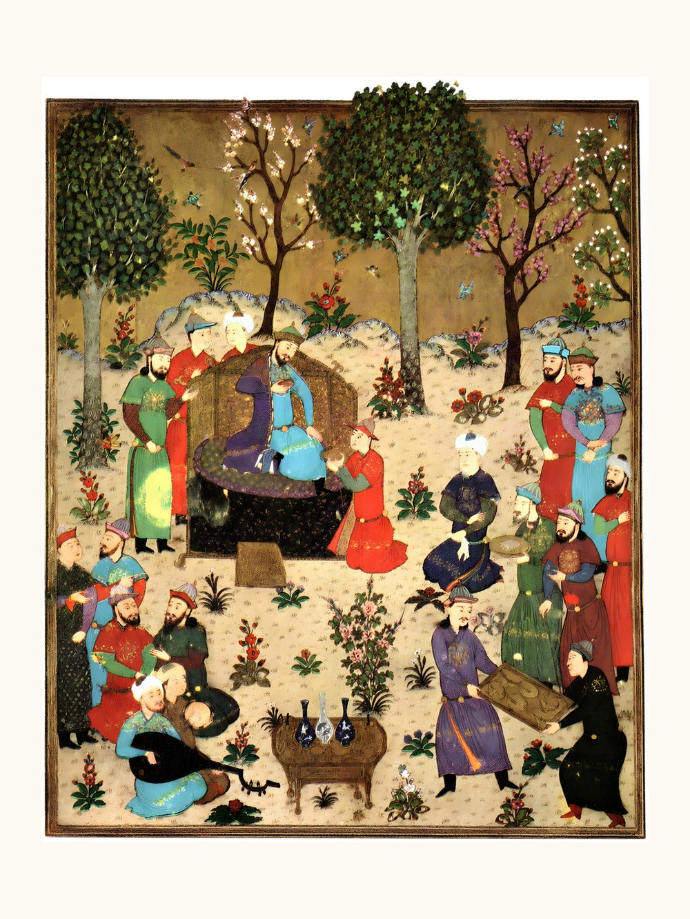 A Royal Court — Baysunghur’s Shahnama | Restored Persian Miniature — view 11