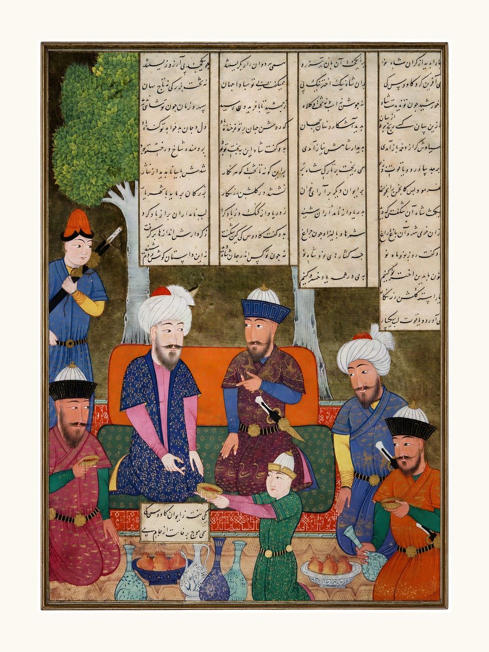 Kay Khusraw and Kay Kavus | Restored Persian Miniature — view 11