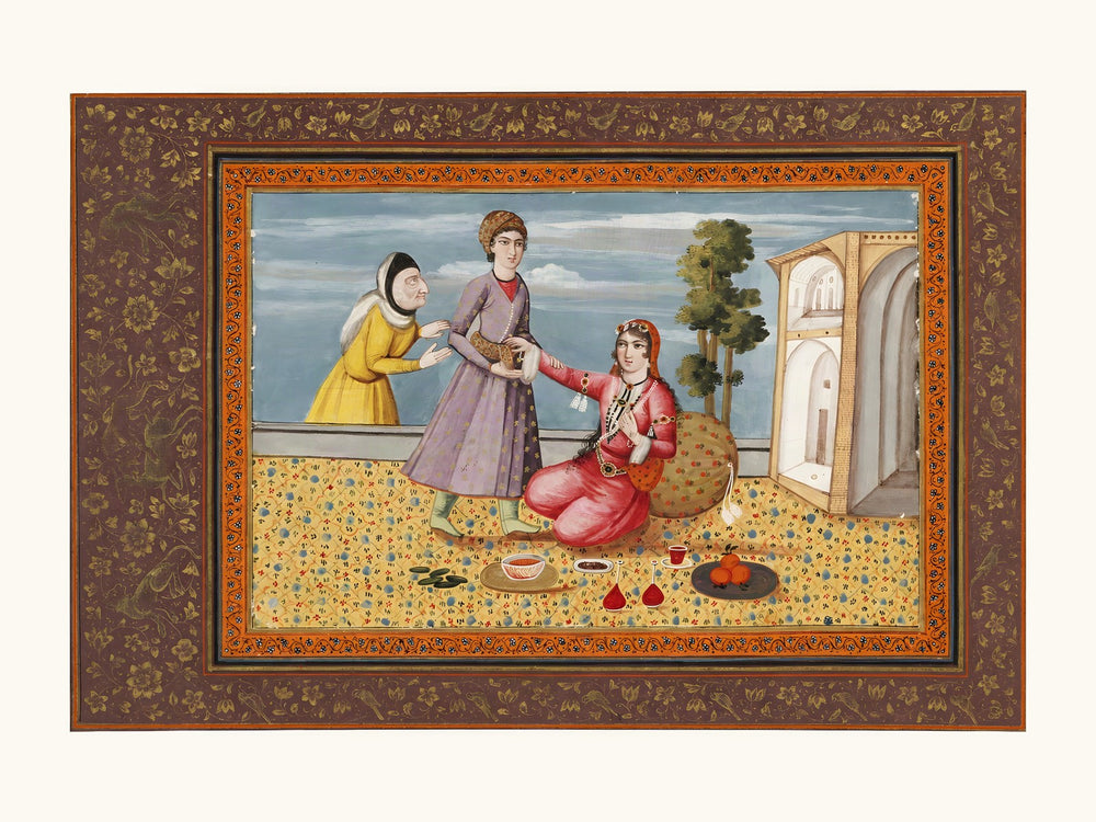 Siyavush in Sudaba's Chamber | Restored Persian Miniature — view 10