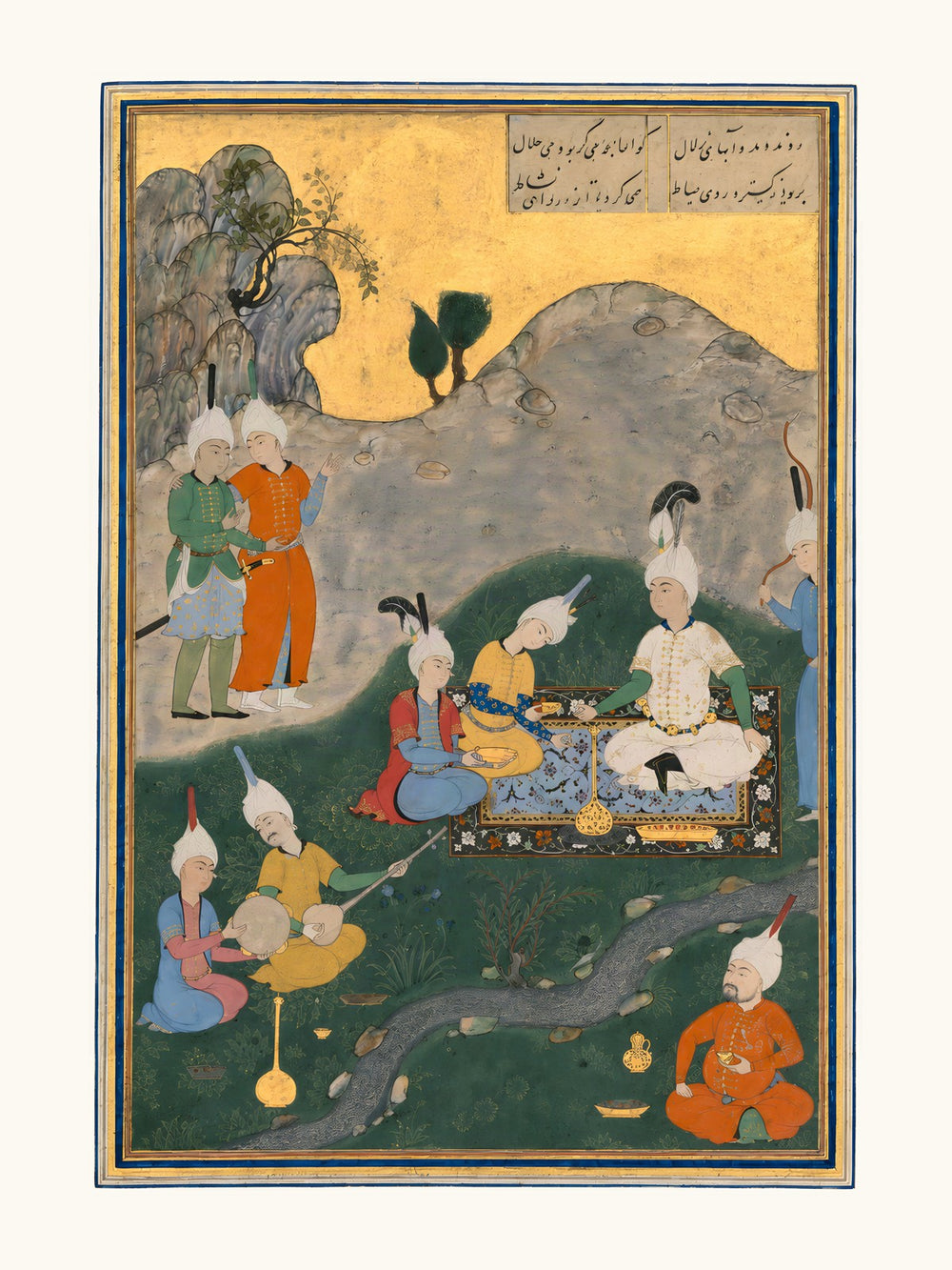 Alexander at a Banquet — Herat, 1525 | Restored Persian Wall Art — view 10