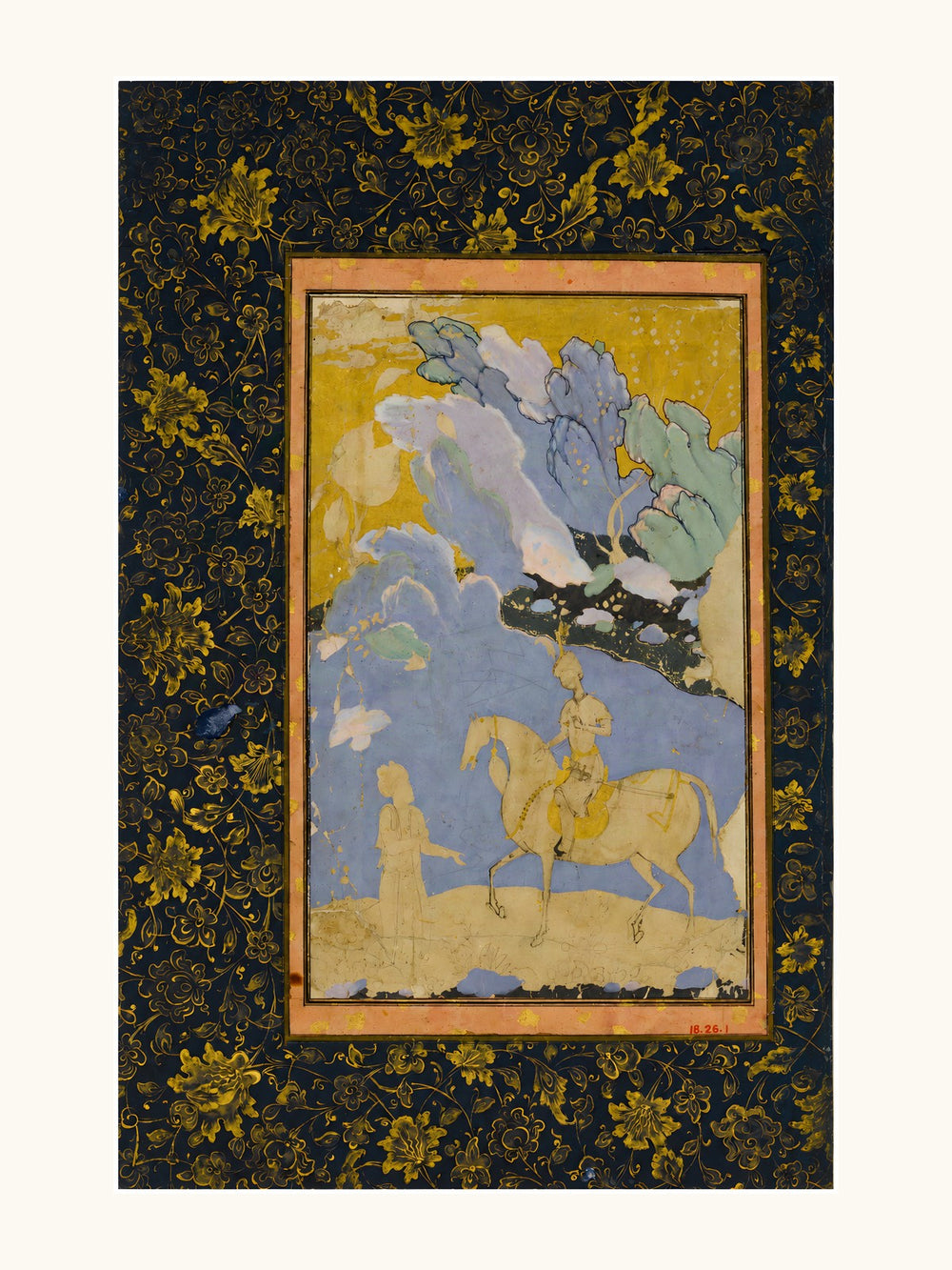 Meeting of a Prince and Poet — Tabriz | Restored Persian Wall Art — view 10
