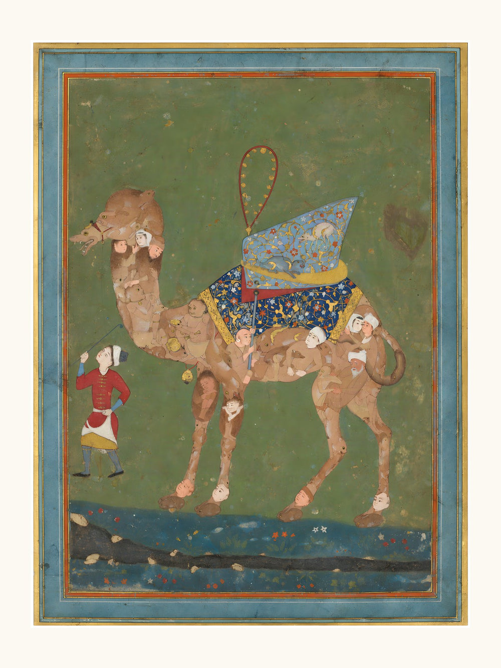 Composite Camel with Attendant — Khurasan | Restored Persian Wall Art — view 10
