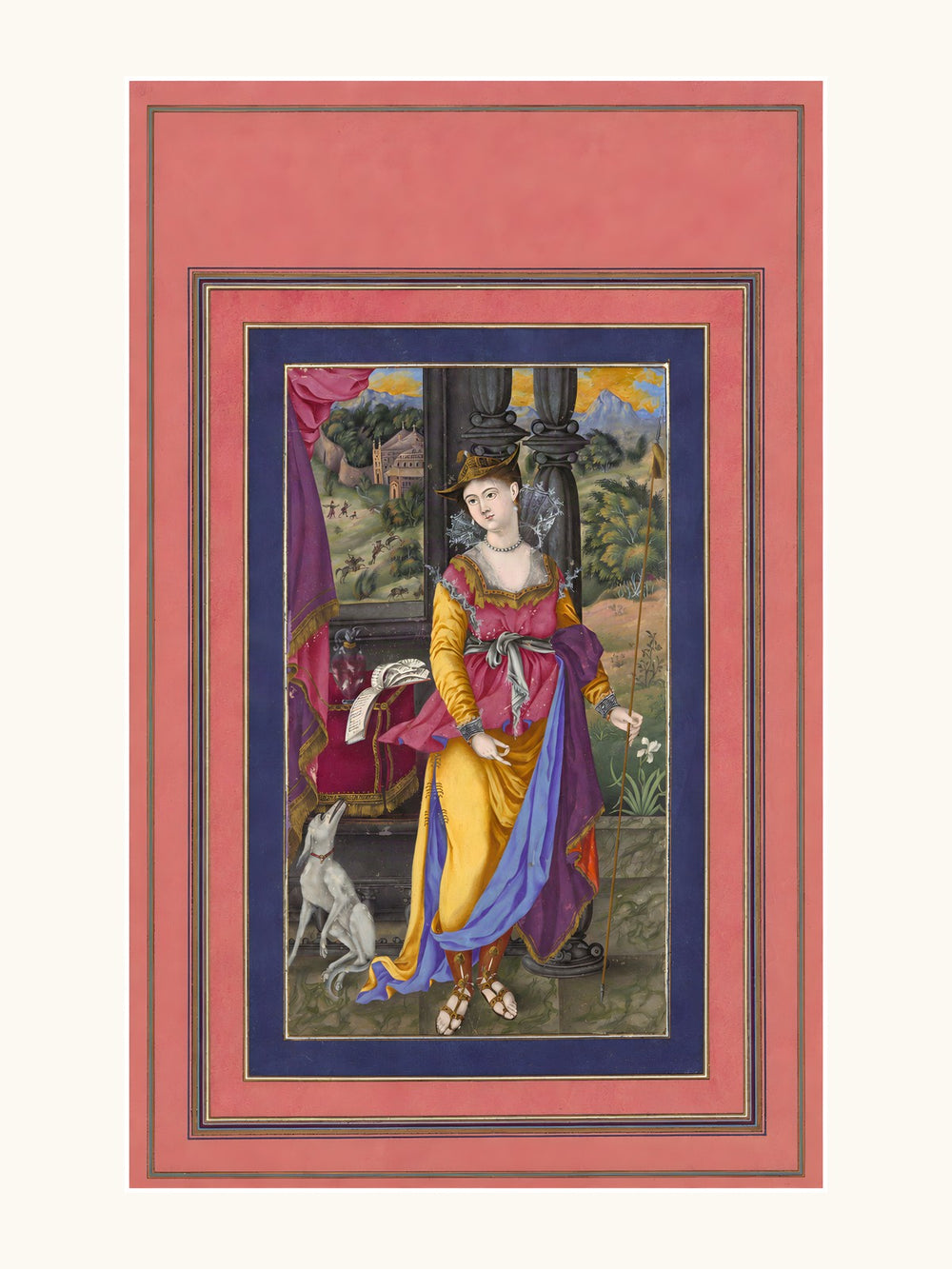 Diana, Goddess of the Hunt — Davis Album | Restored Persian Wall Art — view 10