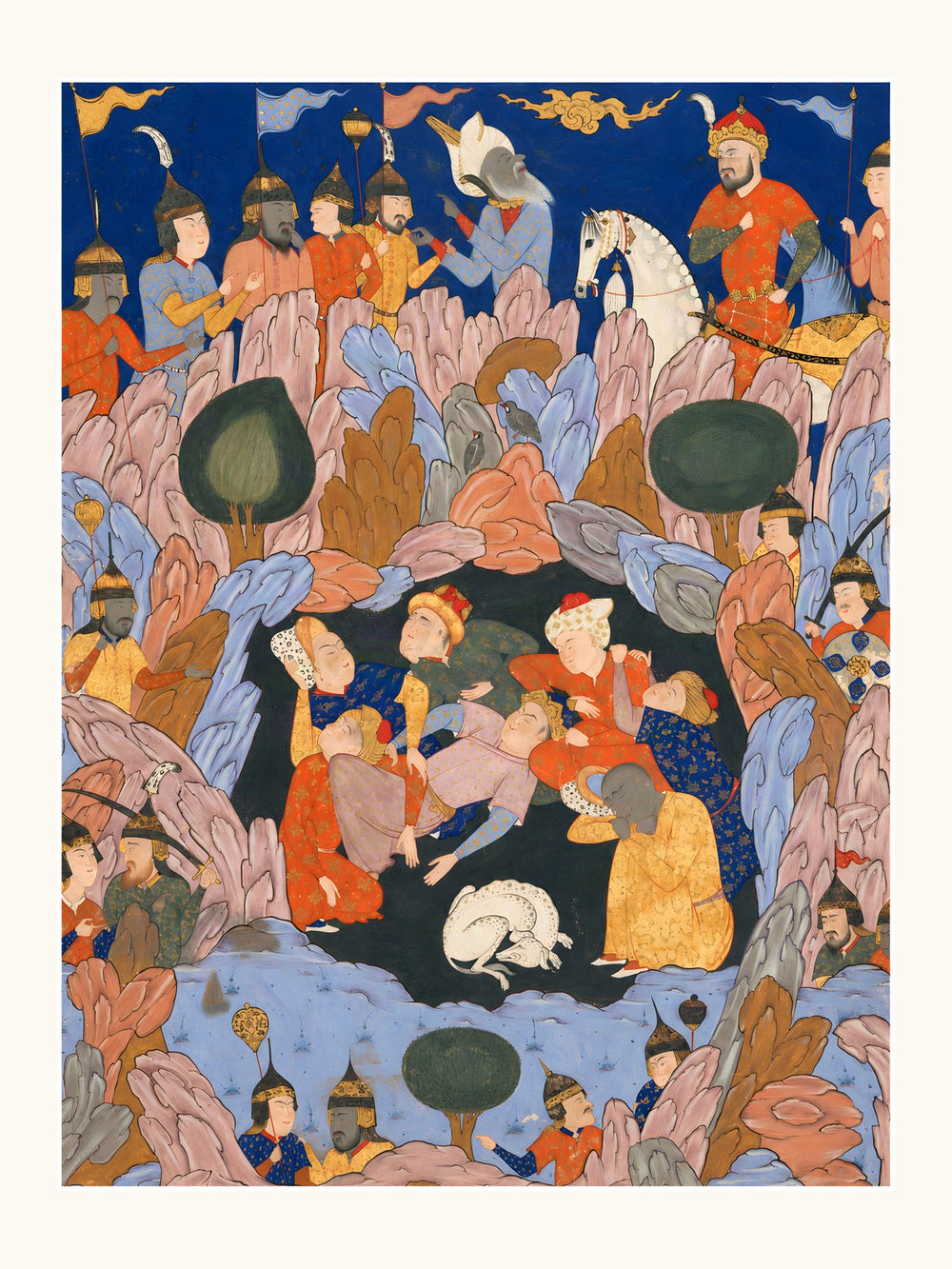 The Seven Sleepers of Ephesus — Falnama | Restored Persian Wall Art — view 10
