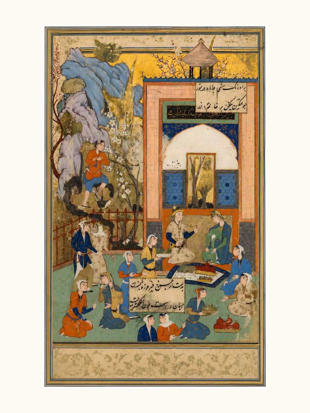 Yusuf and Zulaykha — Haft Awrang of Jami | Restored Persian Wall Art — view 10