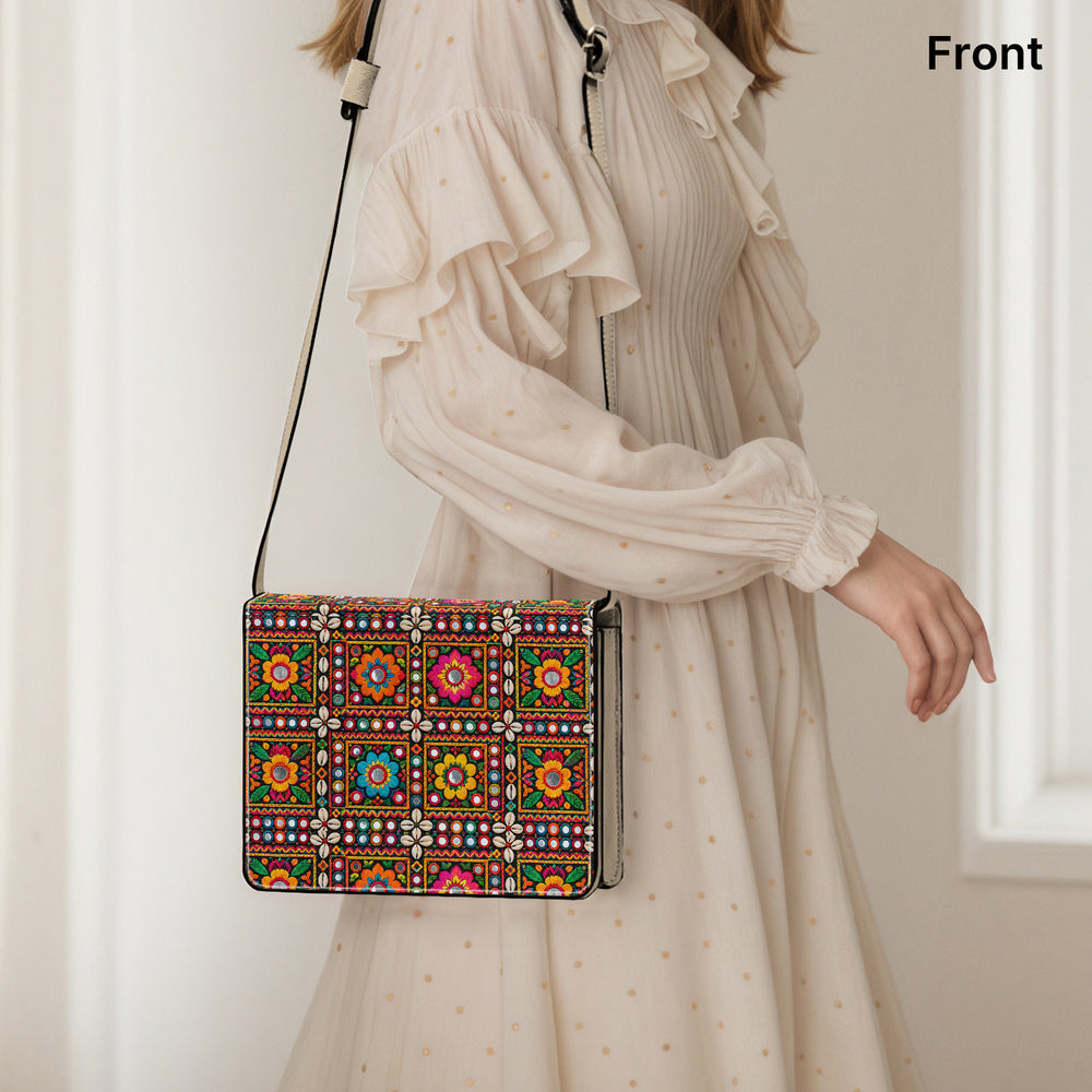 Kutch Mirror-Work — Multicolour Book Crossbody Bag — view 6