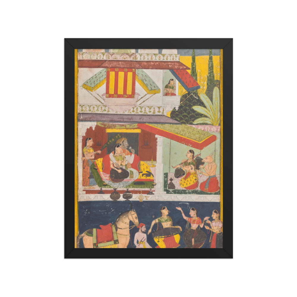 Shri Raga, from a Ragamala — Restored Rajput Wall Art — view 2